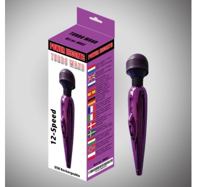 Turbo wand purple  wand massager 18 cm 12 speed